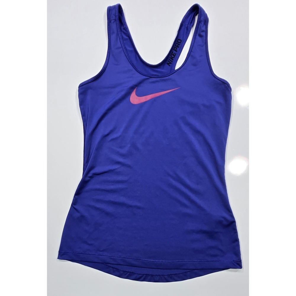 Nike Pro Tank Top Women's Blue Athletic Training‎ Workout Sleeveless Shirt